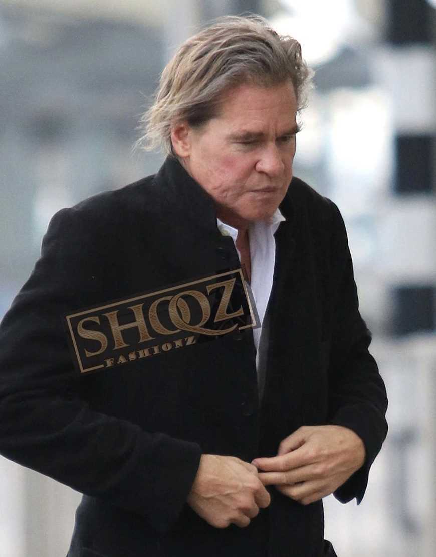 The Snowman Val Kilmer Black Wool Coat